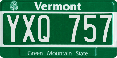 VT license plate YXQ757