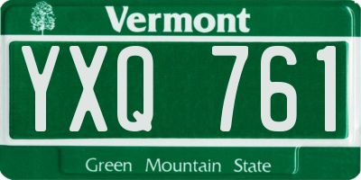 VT license plate YXQ761