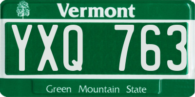 VT license plate YXQ763