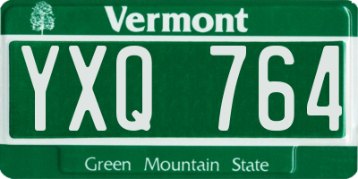 VT license plate YXQ764