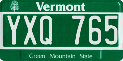 VT license plate YXQ765