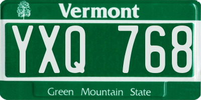 VT license plate YXQ768