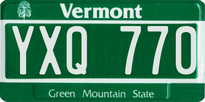 VT license plate YXQ770