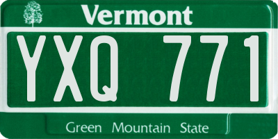 VT license plate YXQ771