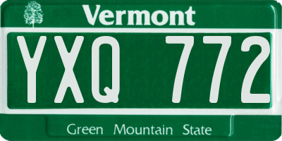 VT license plate YXQ772