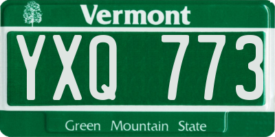 VT license plate YXQ773