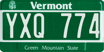VT license plate YXQ774