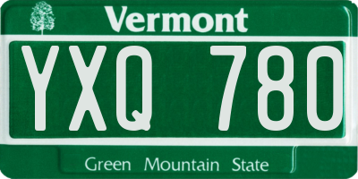 VT license plate YXQ780
