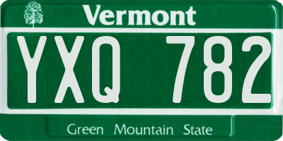 VT license plate YXQ782