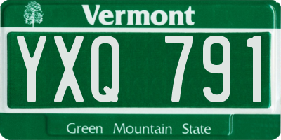 VT license plate YXQ791