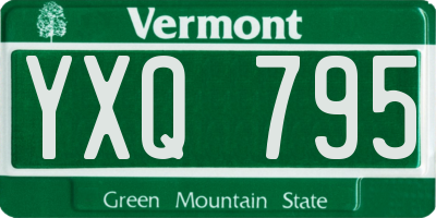 VT license plate YXQ795