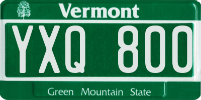VT license plate YXQ800