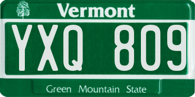 VT license plate YXQ809