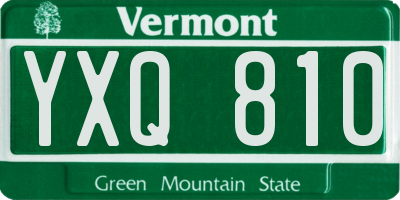 VT license plate YXQ810