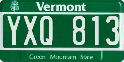 VT license plate YXQ813