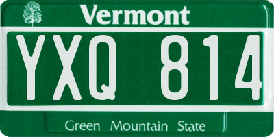 VT license plate YXQ814