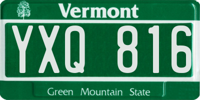 VT license plate YXQ816