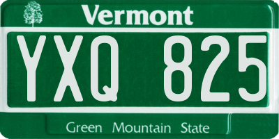 VT license plate YXQ825