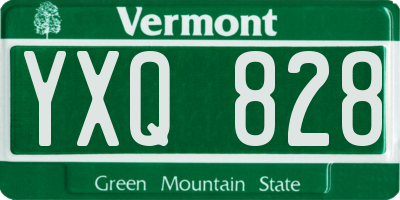 VT license plate YXQ828