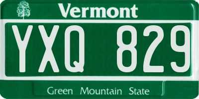 VT license plate YXQ829