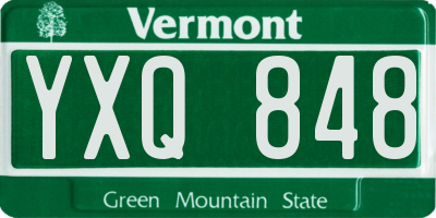 VT license plate YXQ848