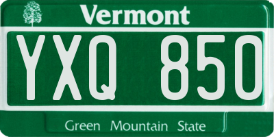 VT license plate YXQ850