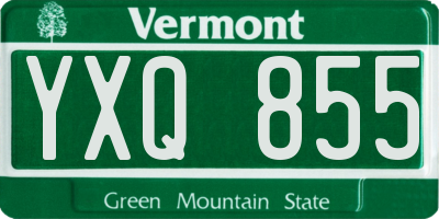VT license plate YXQ855