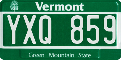 VT license plate YXQ859