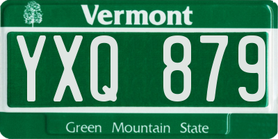 VT license plate YXQ879