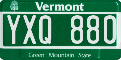 VT license plate YXQ880