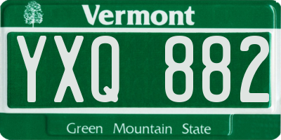 VT license plate YXQ882