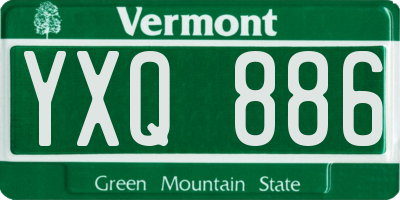 VT license plate YXQ886