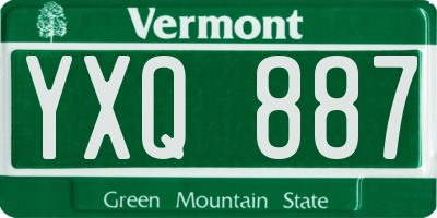 VT license plate YXQ887