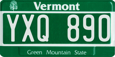 VT license plate YXQ890