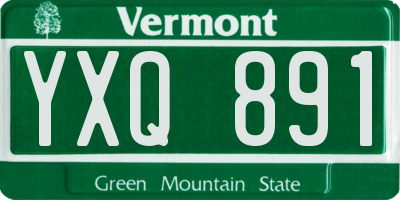 VT license plate YXQ891