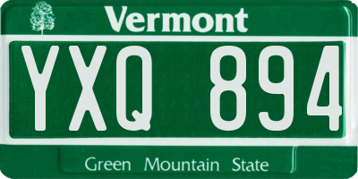 VT license plate YXQ894