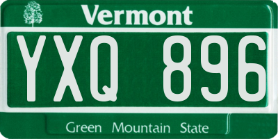 VT license plate YXQ896