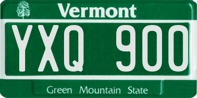 VT license plate YXQ900
