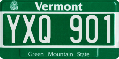 VT license plate YXQ901