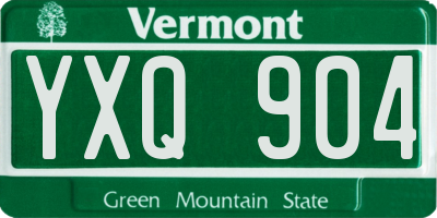 VT license plate YXQ904