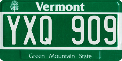 VT license plate YXQ909