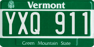 VT license plate YXQ911