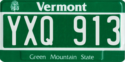 VT license plate YXQ913