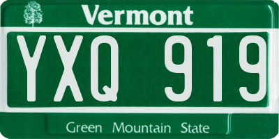 VT license plate YXQ919