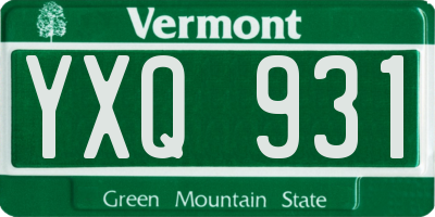 VT license plate YXQ931