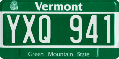 VT license plate YXQ941