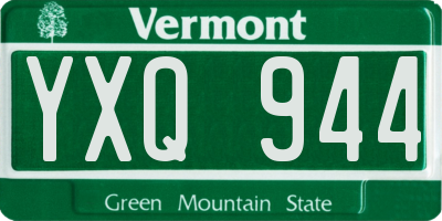 VT license plate YXQ944