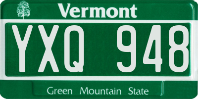 VT license plate YXQ948
