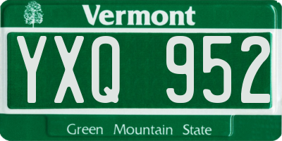 VT license plate YXQ952