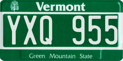 VT license plate YXQ955